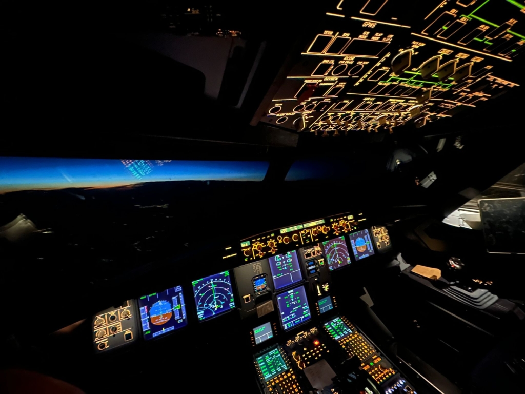 Cockpit at night
