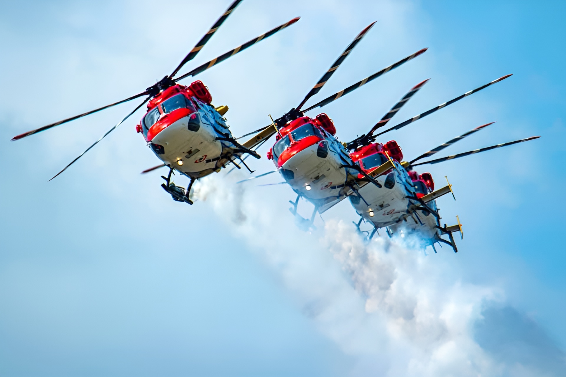 Sarang Helicopter display team at Wings INdia 2026