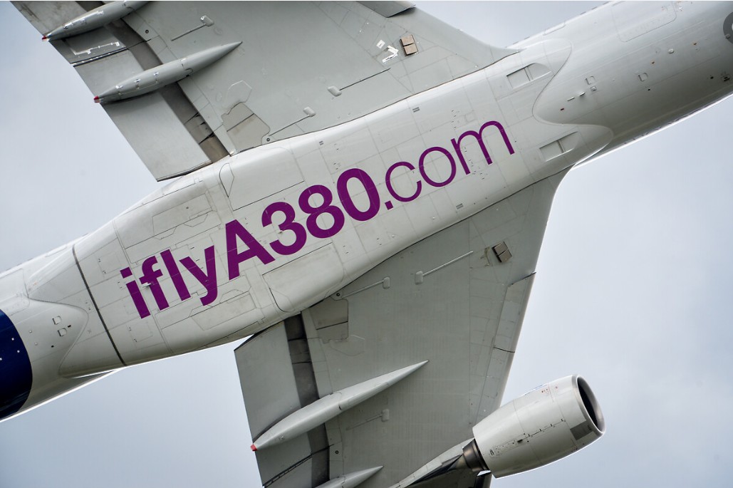 Airbus A380 underneath