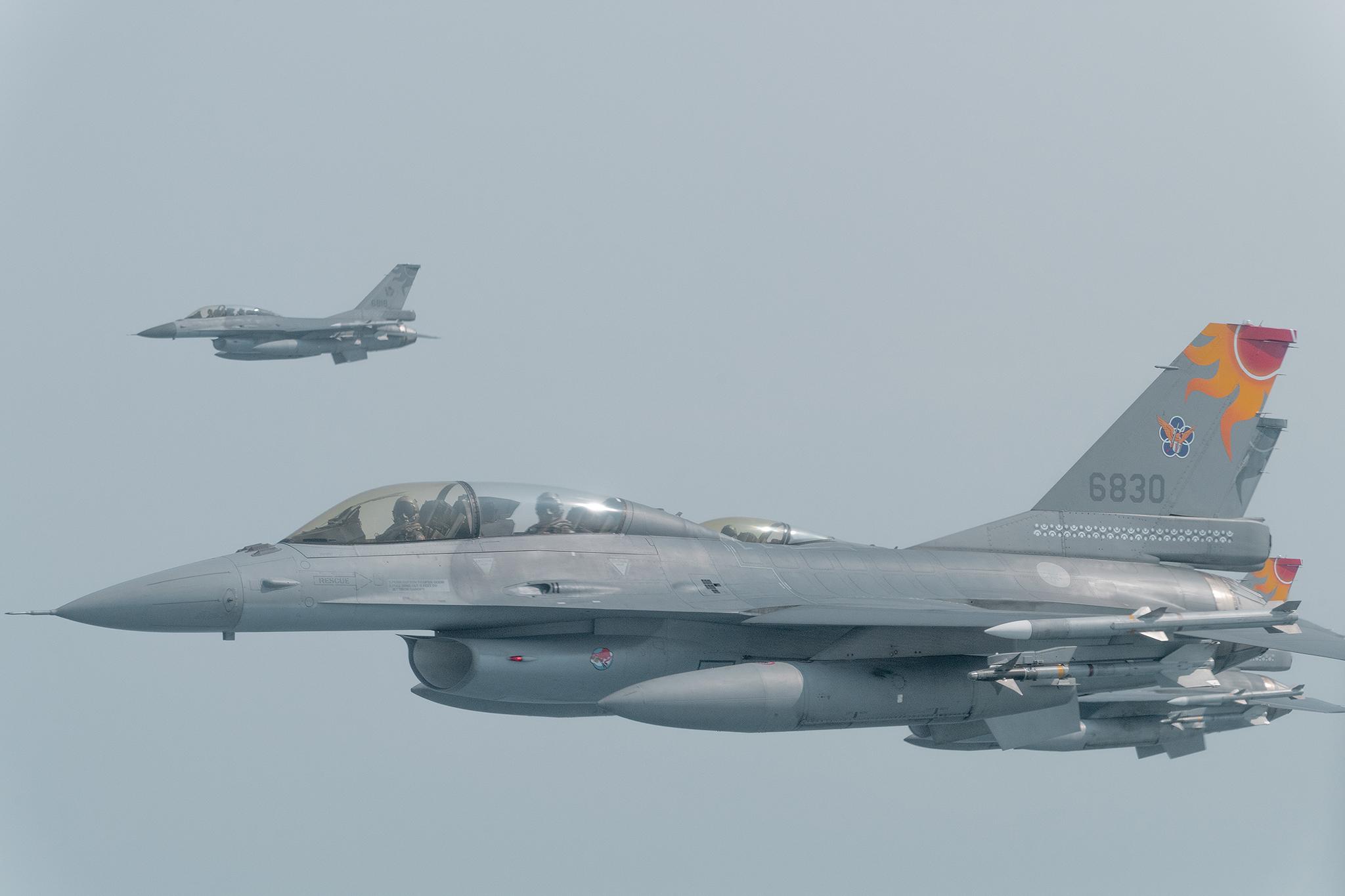 Taiwanese Air Force F-16 flying