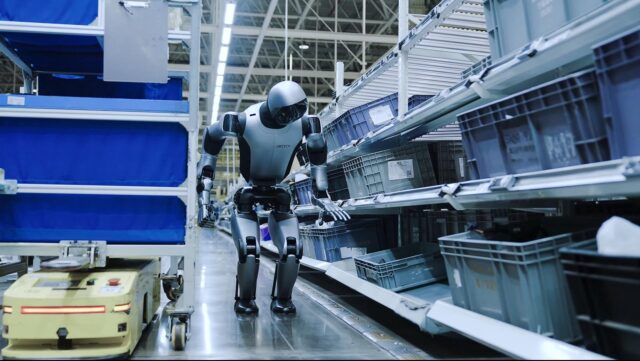 UBTech's latest industrial humanoid robot, the Walker S2.