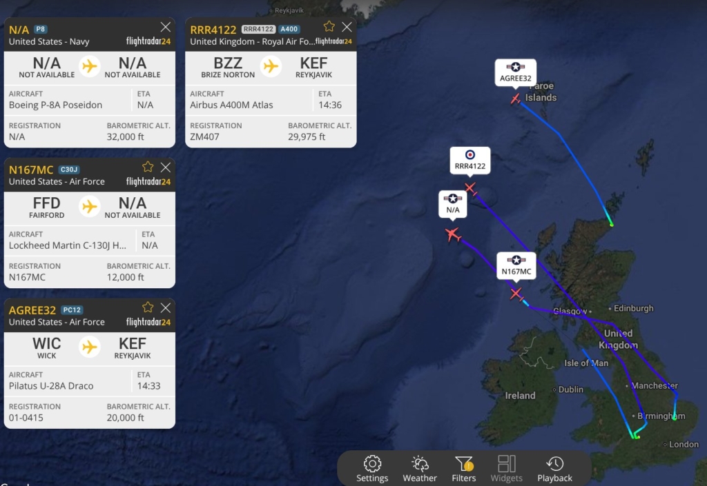 UK aircraft involved in tanker seizure