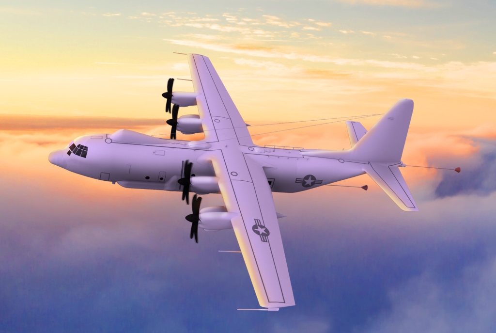A digital rendering of the US Navy's future EC-130J Phoenix II, which will succeed the E-6B Mercury in the TACAMO role. Image: Northrop Grumman