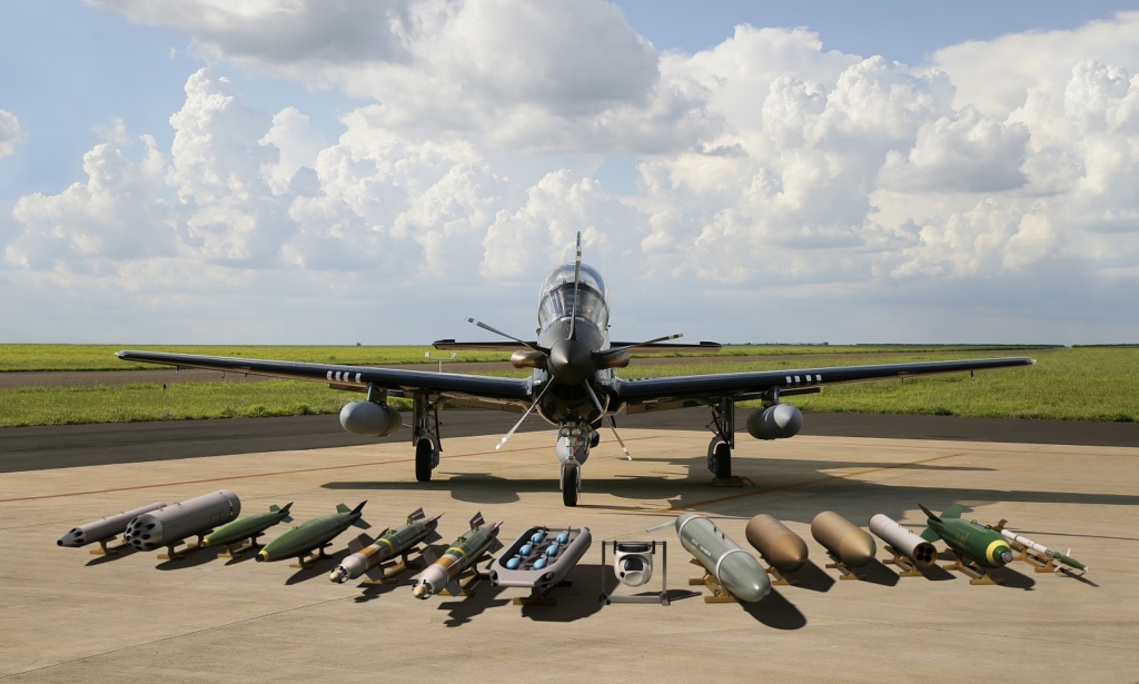 a-29-super-tucano Embraer with weapons