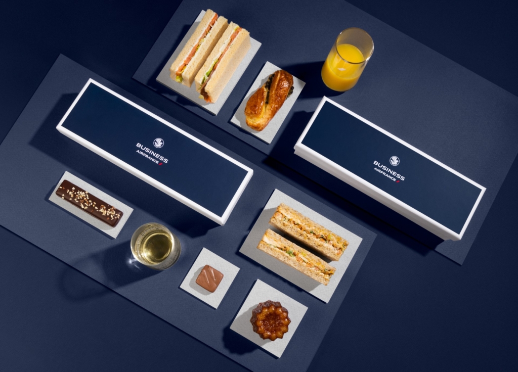 Air France business class short-haul business class meal boxes