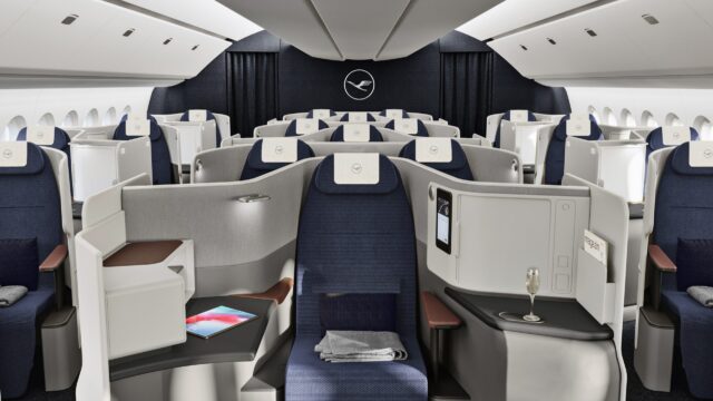 Lufthansa Allegris business class cabin