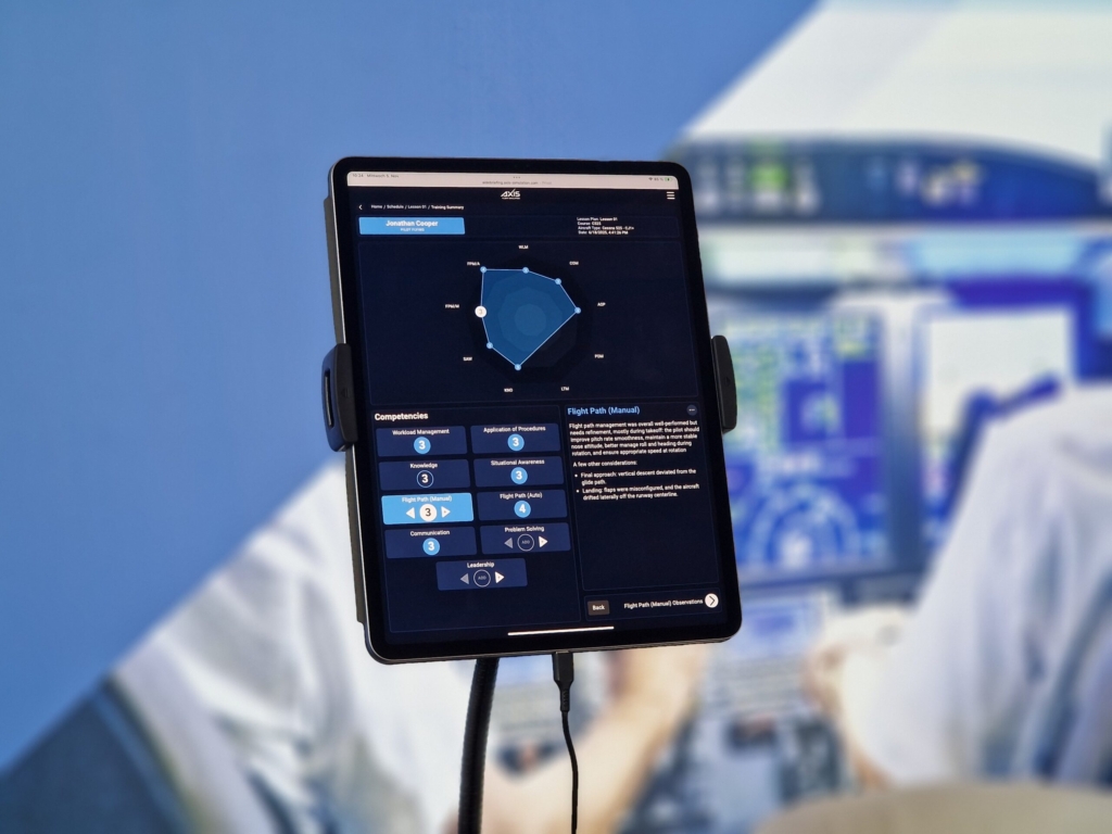 AXIS AI debriefing tool for pilot training