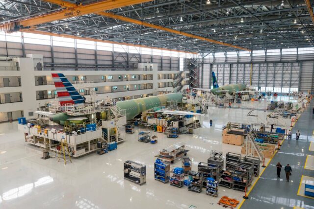 Airbus A320neo production line at Alabama