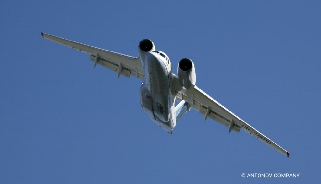 An-74 aircraft flying