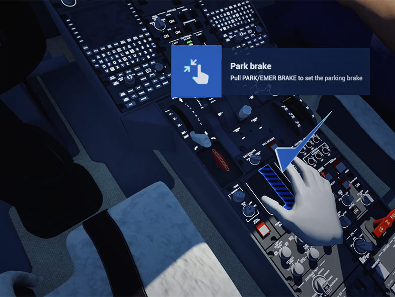 Axis simulation VR trainer