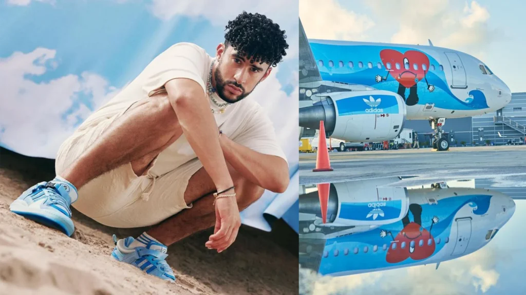 Bad Bunny Adidas private jet