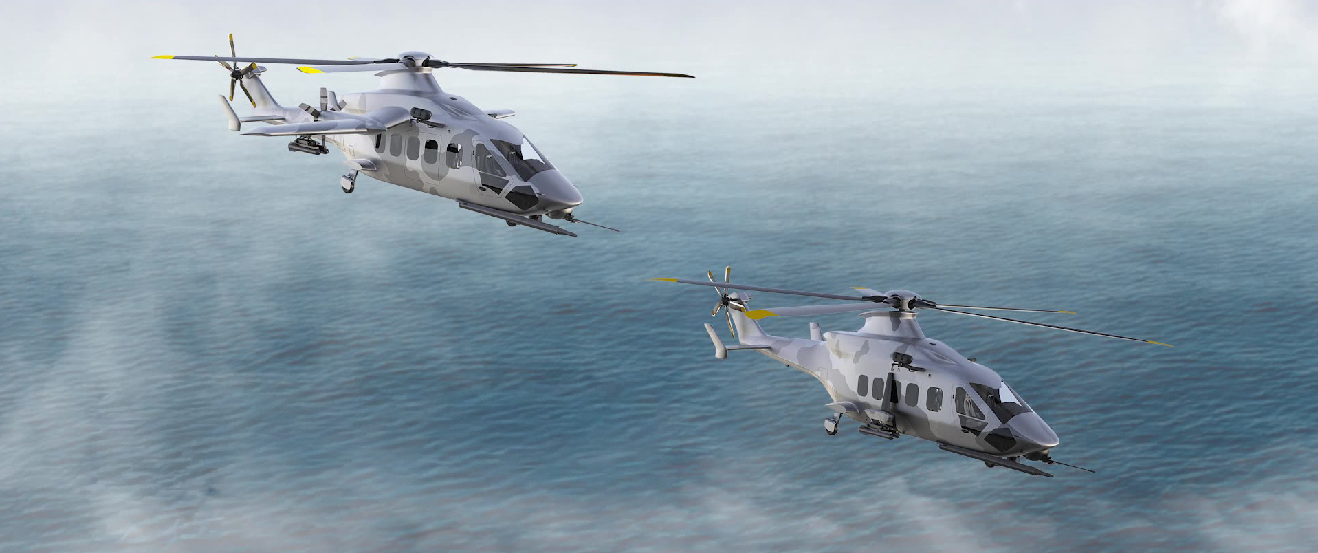Digital rendering of Airbus' next generation rotorcraft concepts