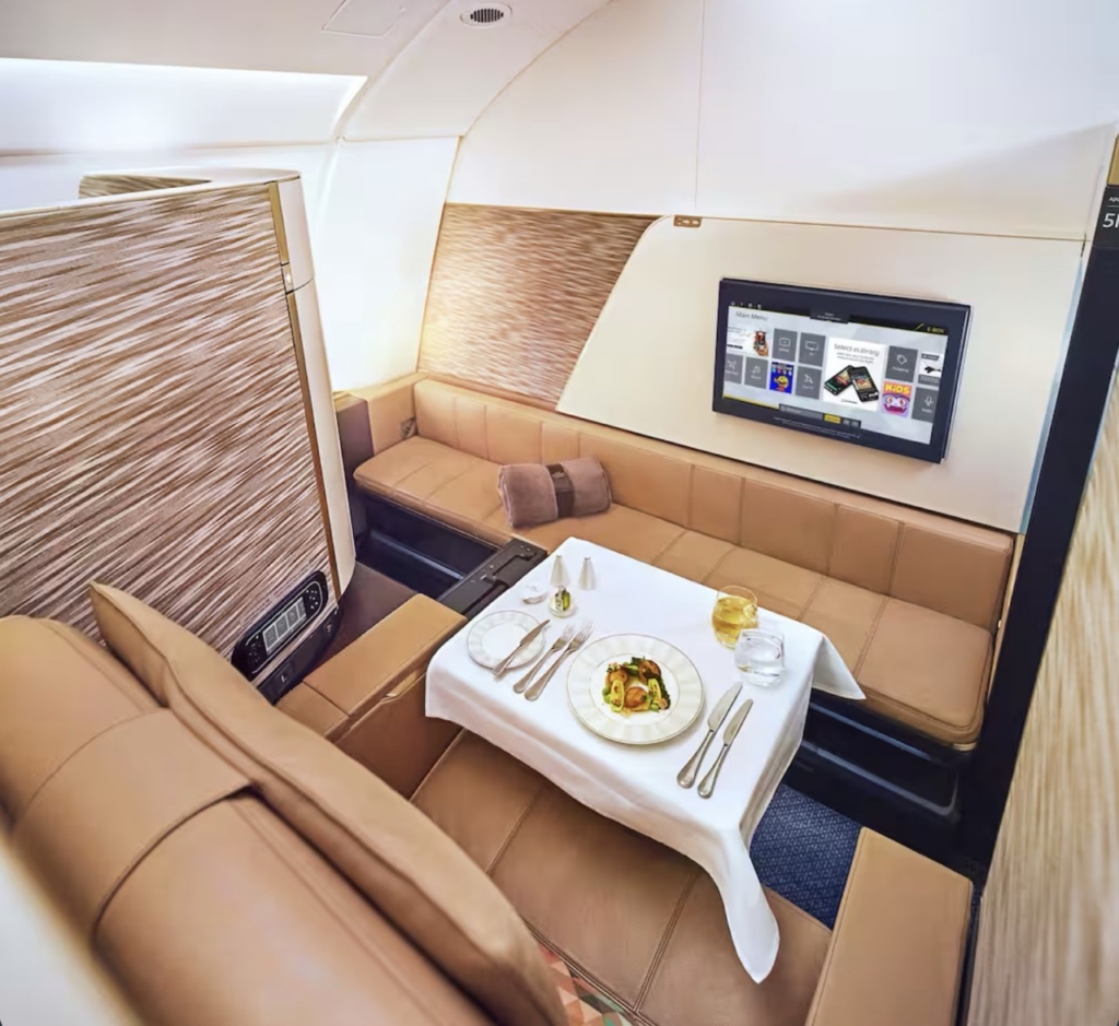 Etihad Airways First Apartment A380 overhead