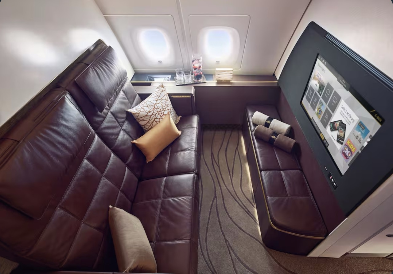 Etihad Airways A380 The Residence living room overhead