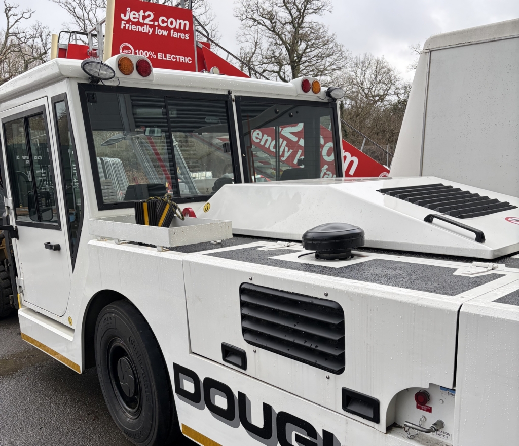 Aircraft tug at Bournemouth Airport