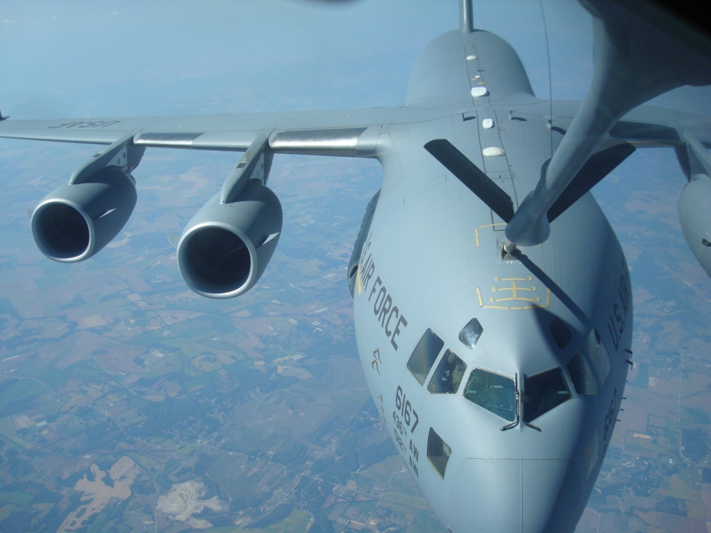 KC-135 refueling C-130