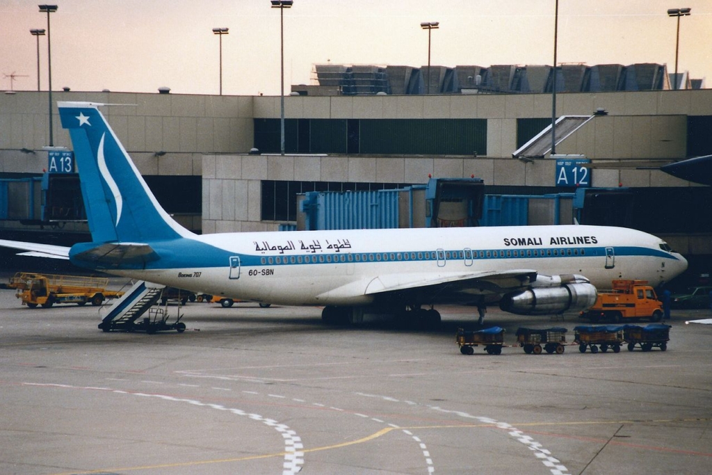 Old photo of Somali Airlines Boeing 707
