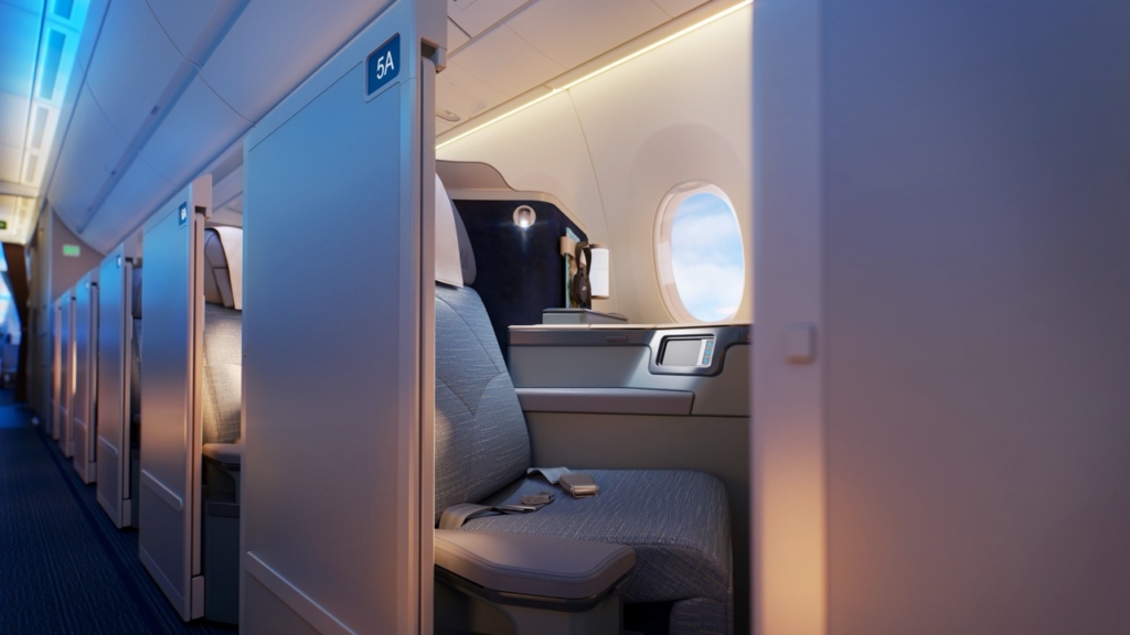 Philippine Airlines Airbus A350-1000 business class all-aisle access