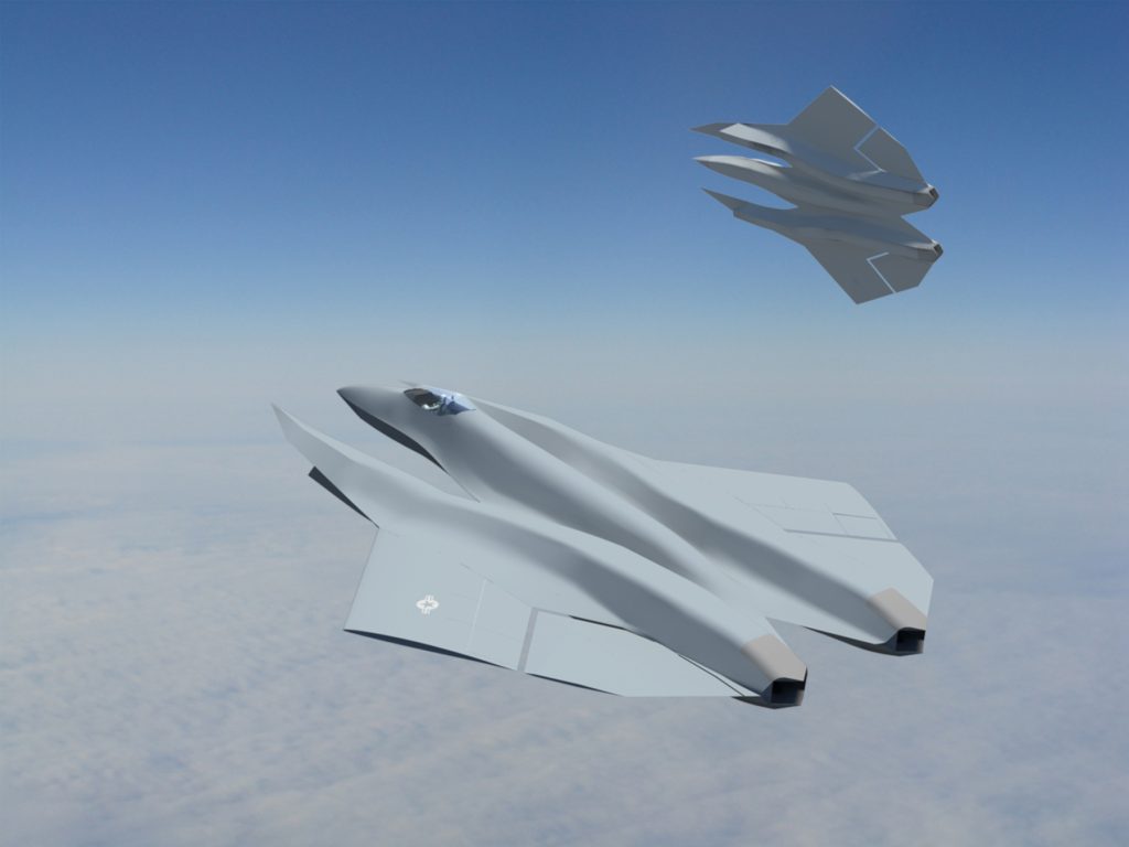 Pair of SM-39 Razor renders in flight