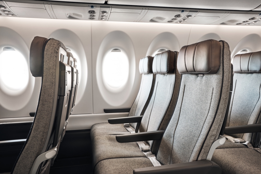 Qantas A220 cabin economy class