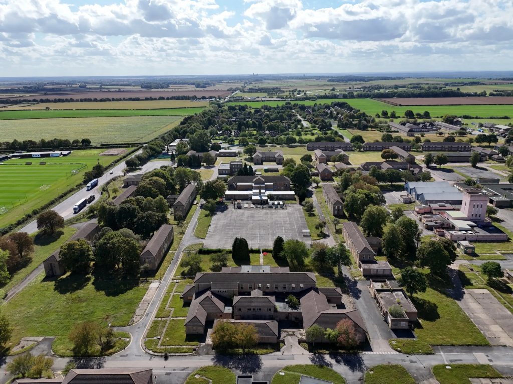 The deal not only includes the airfield but up to 17 buildings and seven hangars. Image via Newmark Group