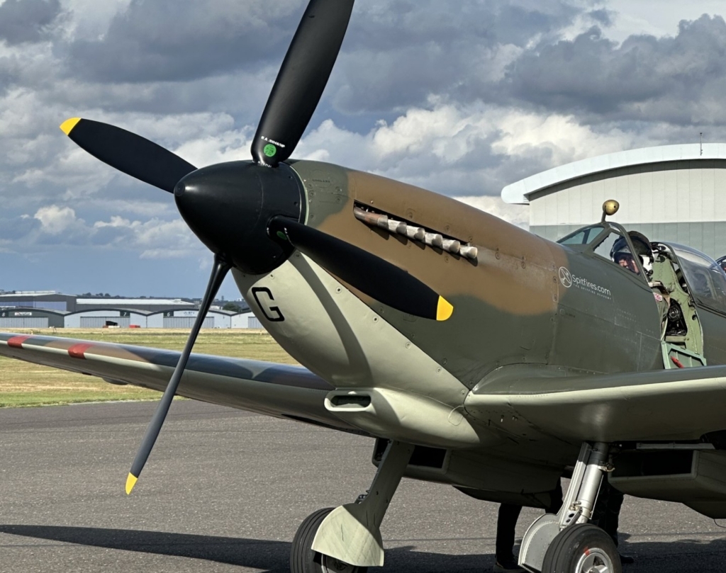 Spitfire offering ride experiences to passengers on the south coast of England