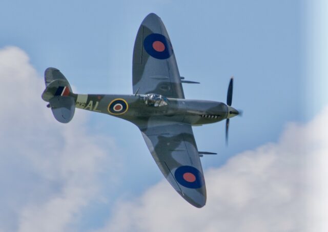Spitfire in flight