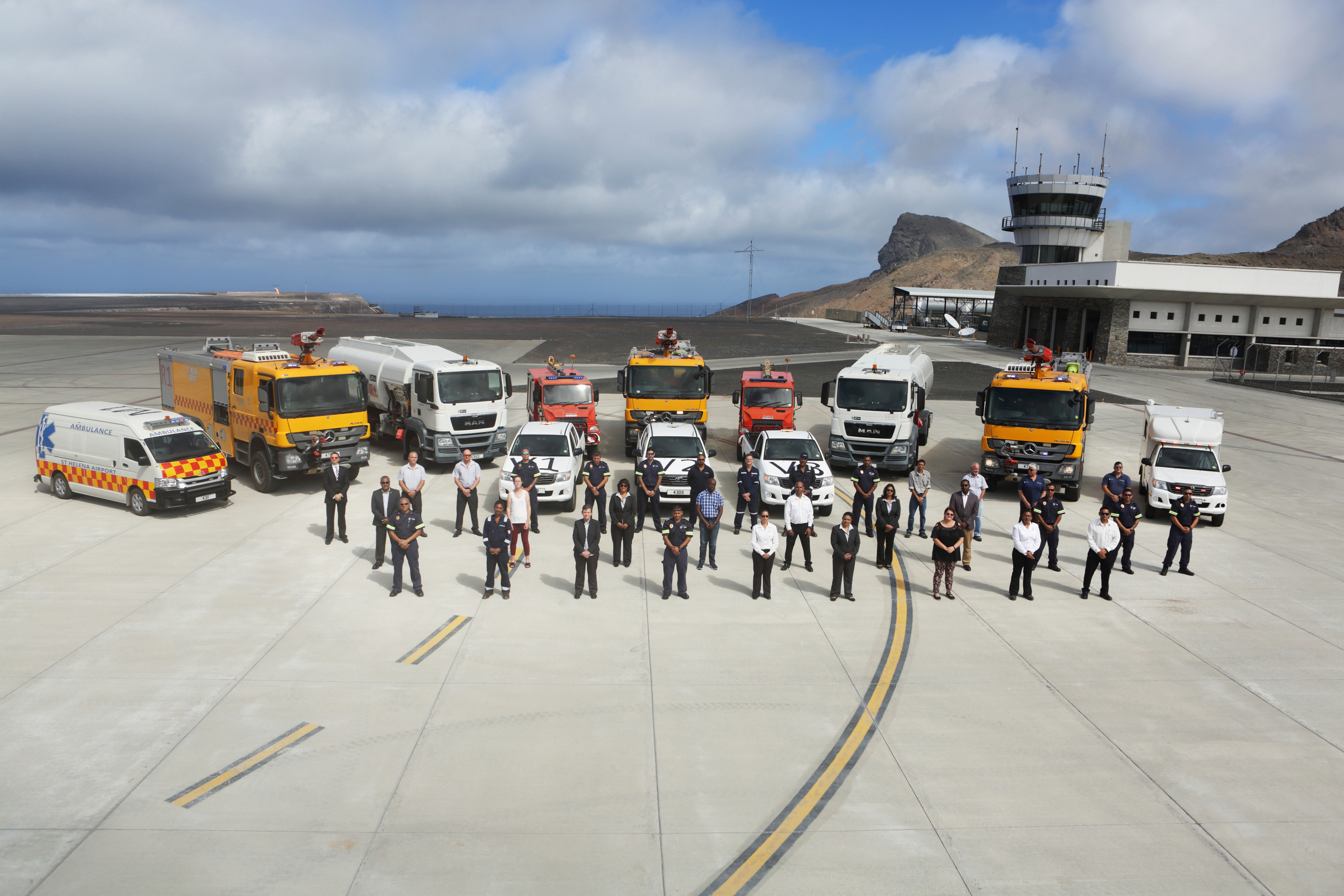 St Helena Airport response team