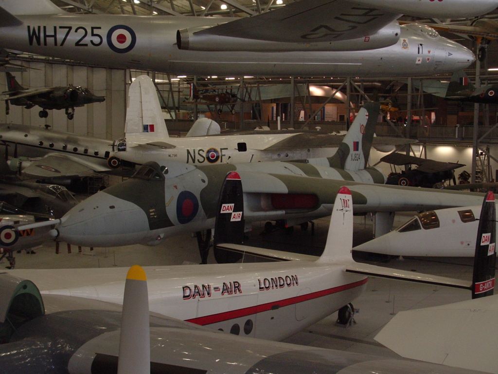 Avro Vulcan B2 (serial XJ824) remains the centrepiece of IWM Duxford's AirSpace hangar and is seen here preserved among dozens of other aircraft on 8 May 2007. Image: Wikimedia Commons/Allen Watkin