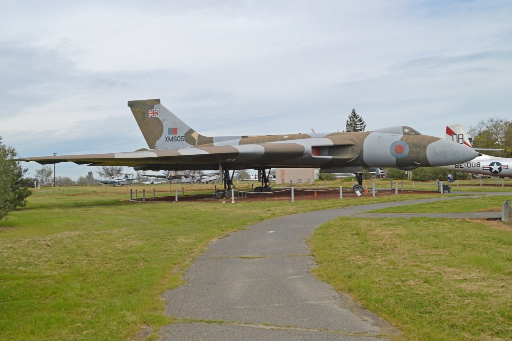 Avro Vulcan B2 (serial XM605) on display at the Castle Air Museum in California on 4 March 2016. Image: Wikimedia Commons/Alan Wilson