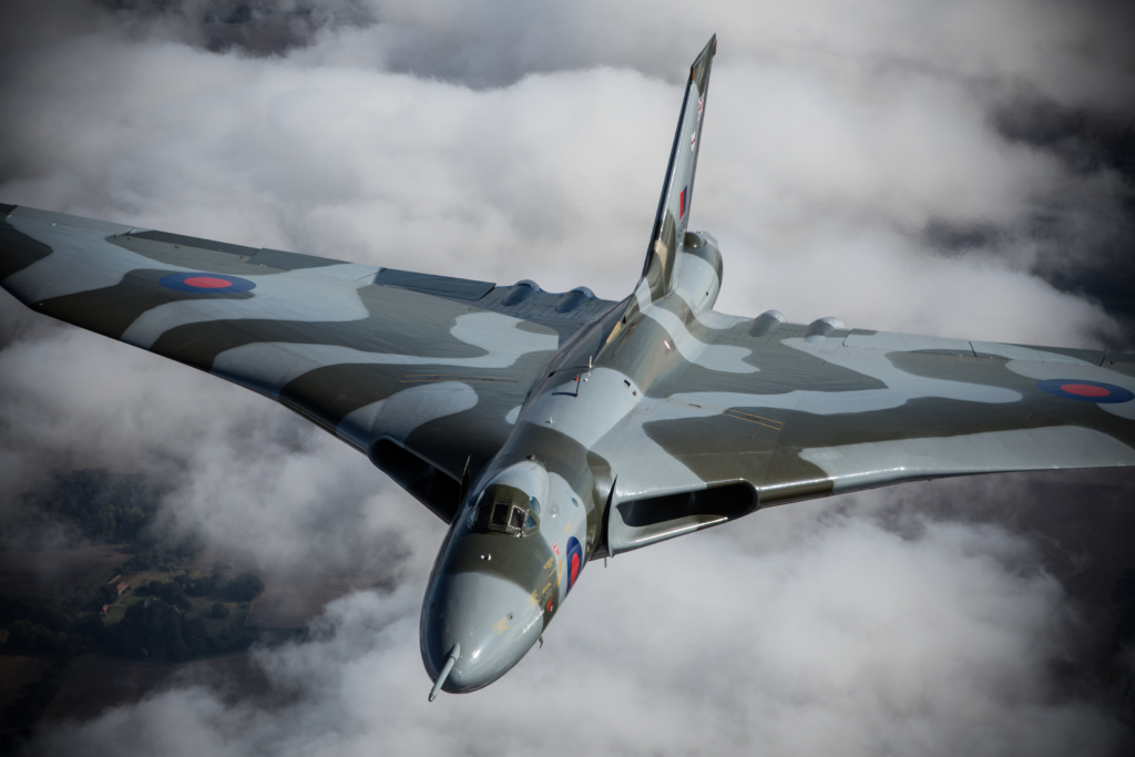 Affectionately known as the 'Spirit of Great Britain', Avro Vulcan B2 (serial XH558) is seen in flight in 2015. This Cold War veteran completed its last flight on 28 October 2015. Image: MOD Crown Copyright/Cpl Jimmy Wise