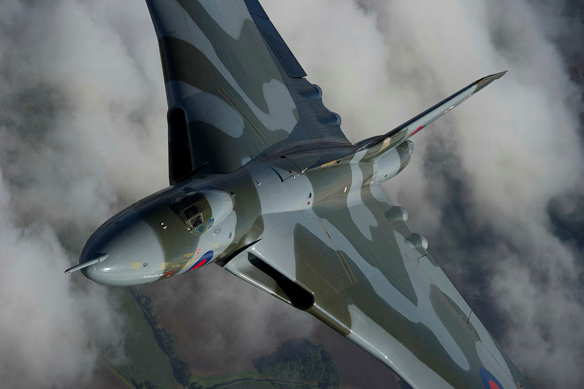 Affectionately known as the 'Spirit of Great Britain', Avro Vulcan B2 (serial XH558) is seen in flight in 2015. This Cold War veteran completed its last flight on 28 October 2015. Image: MOD Crown Copyright/Cpl Jimmy Wise