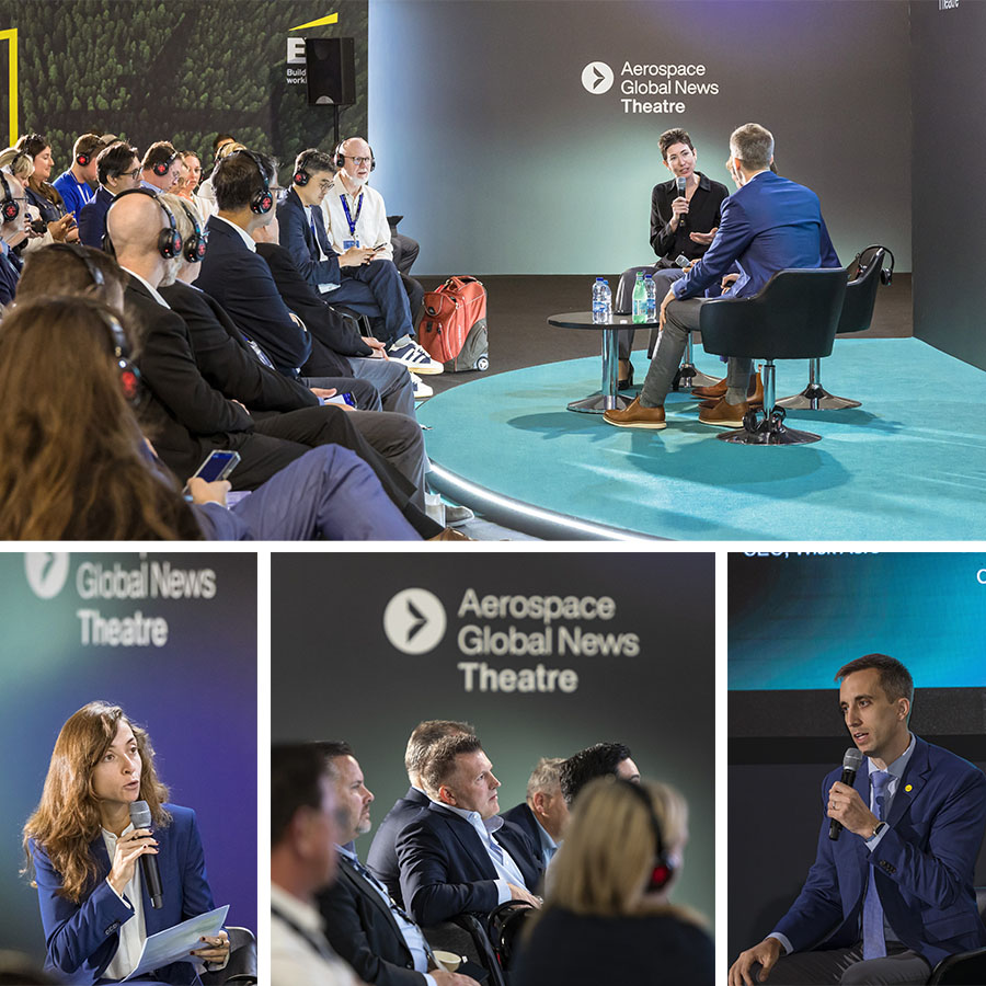 The Aerospace Global News (AGN) theatre at Farnborough International Airshow