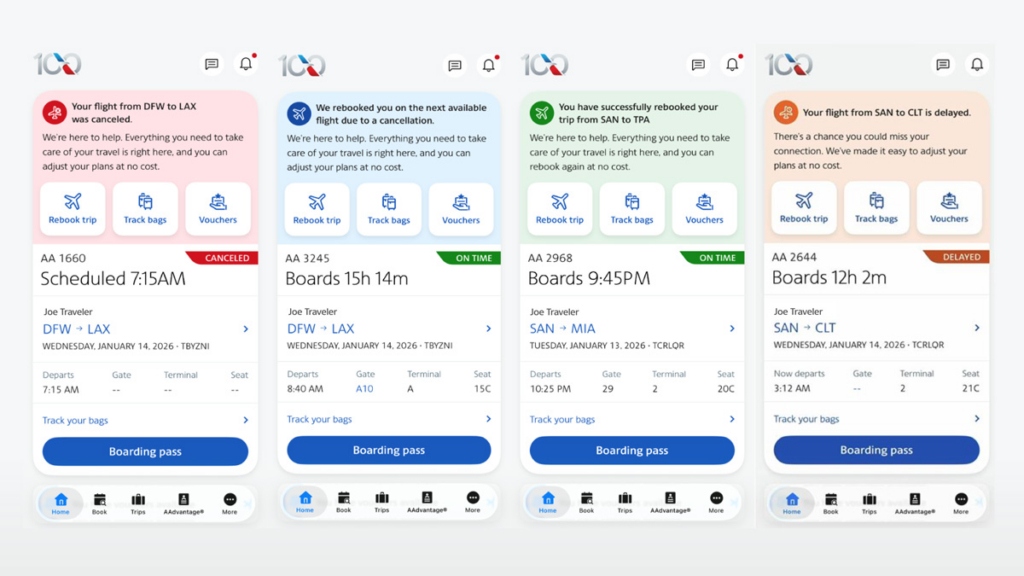 American Airlines digital IROPS solution in app