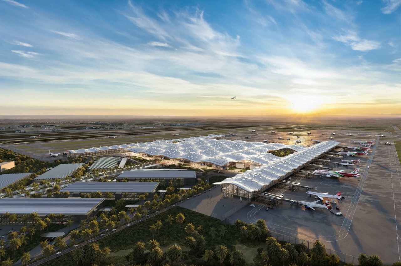 Casablanca Airport's “H-shaped” hub terminal