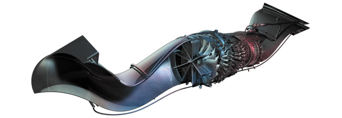AMCA Engine with Serpentine divertless supersonic intake (DSI)