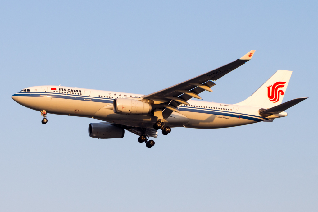 Air China Airbus A330-200 (Airbus A330-243) - Aircraft in soft, warm evening light (B-6117)
