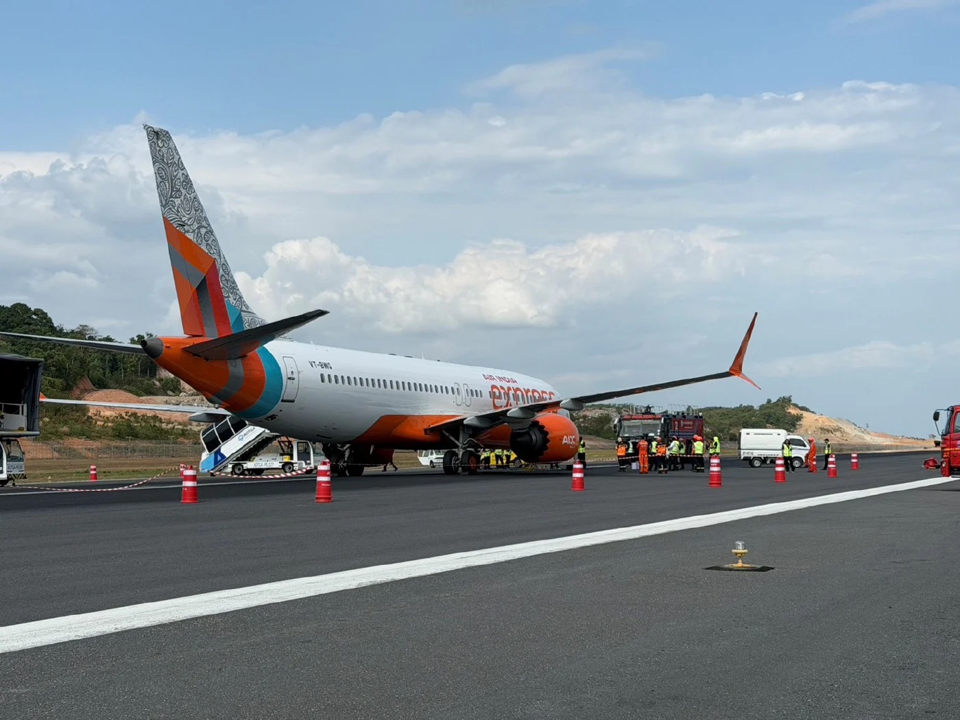 Air India Express on the runway