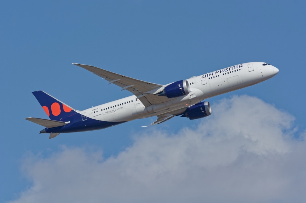 Air Premia Boeing 787-9 at Narita Airport