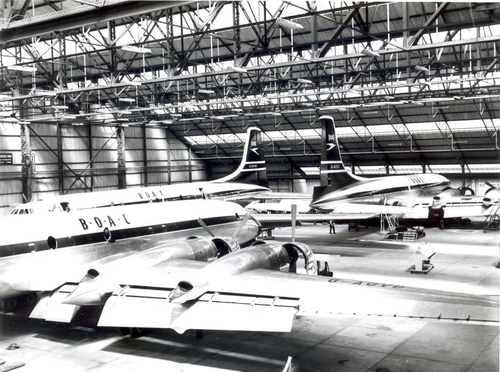 BOAC Britannias at Marshall Aerospace