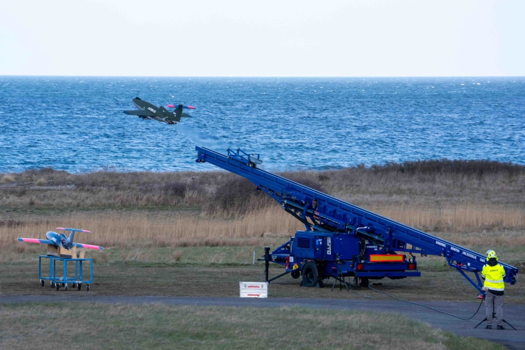 Airbus bird of prey interceptor drone and launcher