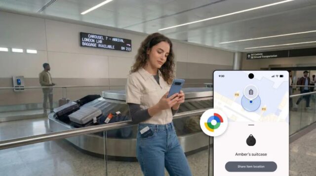 Google Android baggage tracking