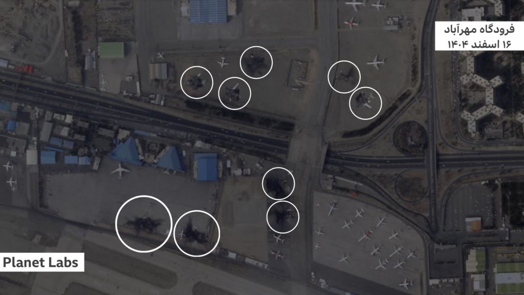 Many destroyed Iran commercial aircraft