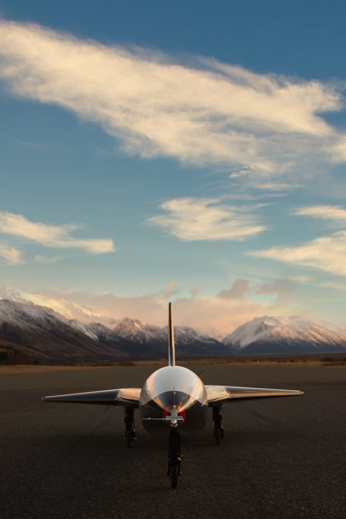 Dawn Aerospace's rocket powered spaceplane Aurora at sunrise