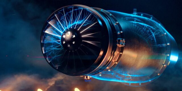 Rendering of Rolls Royce Orpheus engine