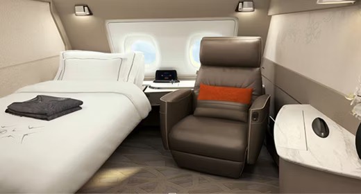 Singapore Airlines A380 first suite single