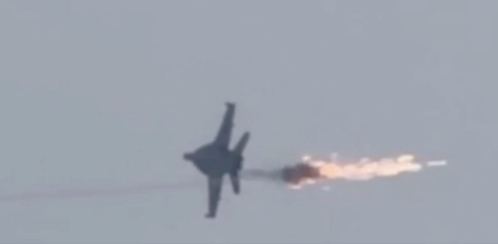 US F/A-18 shot by Iranian missile