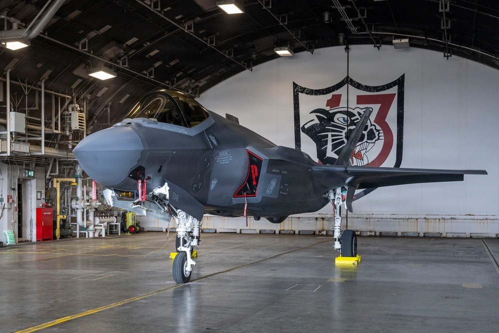 US AIr Force F-35A in the hangar at Misawa in Japan
