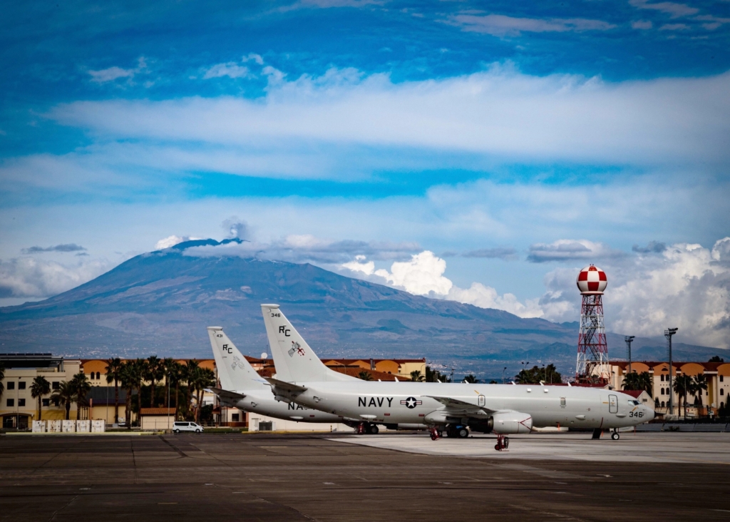 US AIr Force P-7 Poseidons at Sigonella Air Base in Italy