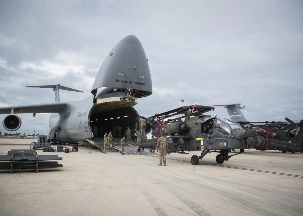 US military aircraft at Naval Air Station Rota in Spain